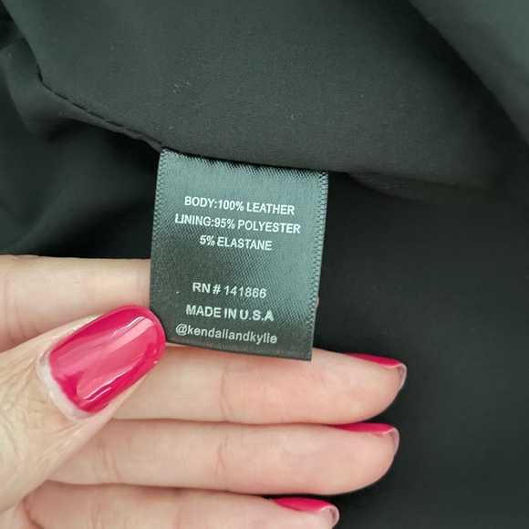 NWT Kendall x Kylie x Logan Real 100% Leather Jacket - Picture 10 of 11